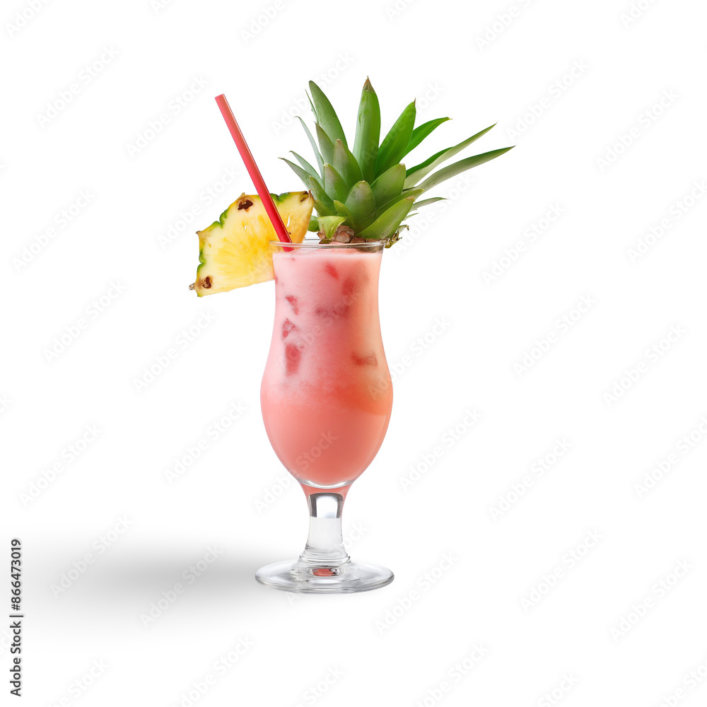 tropical cocktail isolated on white tropical cocktail isolated on white