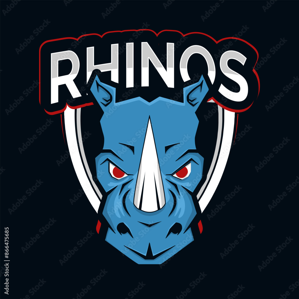 one-horned rhino esport logo design one-horned rhino esport logo design