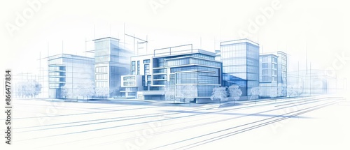 A conceptual depiction of brownfield redevelopment projects with digital site analysis and sustainable design elements, perfect for an urban planning banner with ample copy space