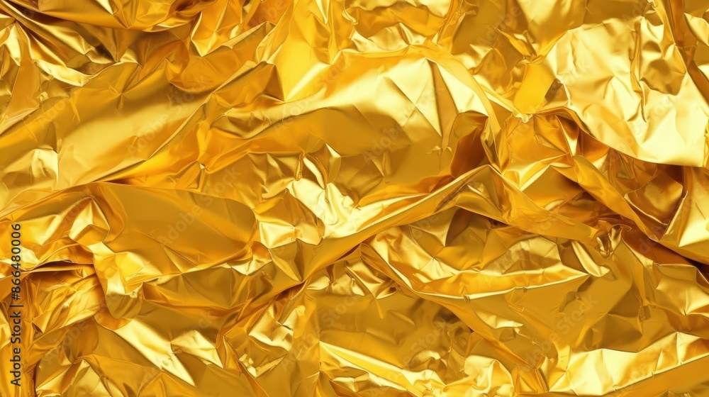 Golden Wrinkled Fabric Texture Golden Wrinkled Fabric Texture