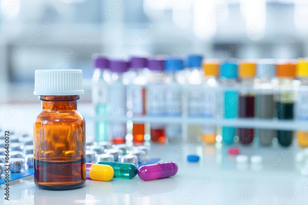 A conceptual image of clinical trials with participants and data collection, perfect for a healthcare banner with ample copy space A conceptual image of clinical trials with participants and data collection, perfect for a healthcare banner with ample copy space