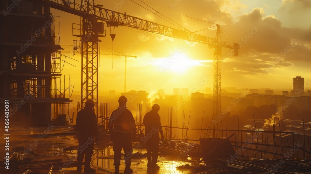 Construction Site at Sunset Construction Site at Sunset