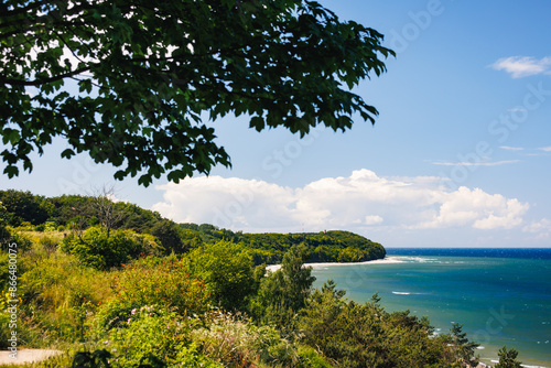 Coast of the Baltic Sea near Rozewie cape during sunny Summer day photo