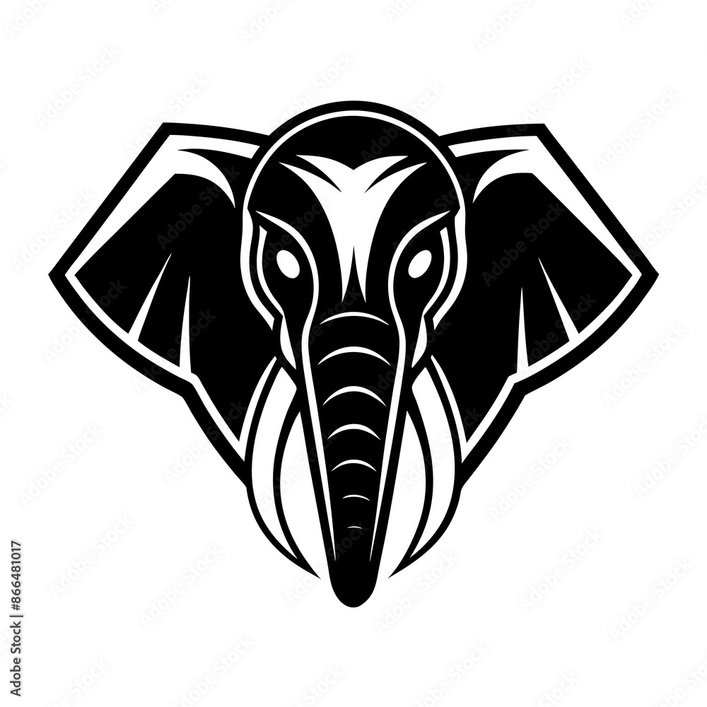 elephant head logo vector silhouette illustration elephant head logo vector silhouette illustration