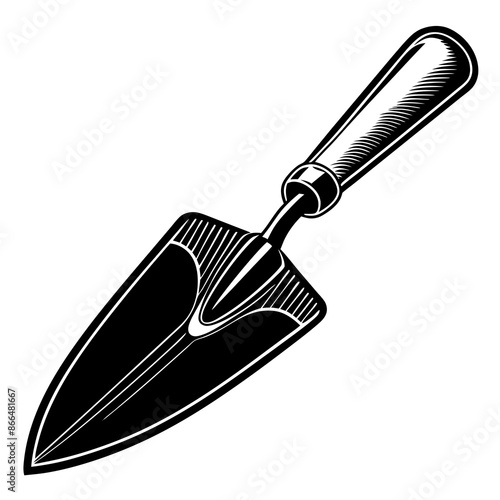 trowel vector silhouette illustration and svg