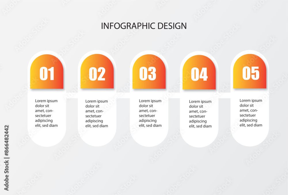 Plakát Infographicdesign template process diagram, presentations ...