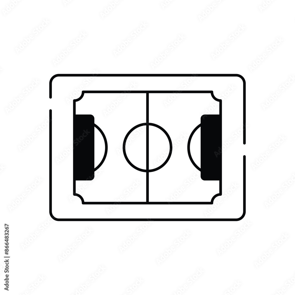 Soccer pitch vector icon Soccer pitch vector icon