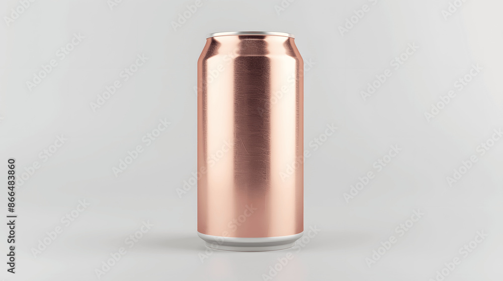 Blank rose gold can mockup on white background Blank rose gold can mockup on white background