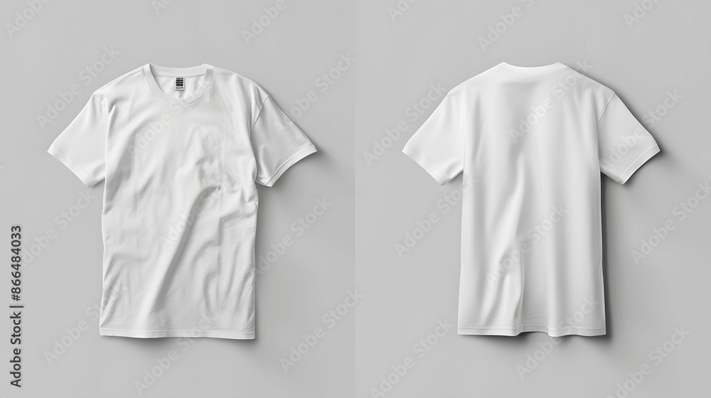 Blank white t-shirt mockup on plain background Blank white t-shirt mockup on plain background
