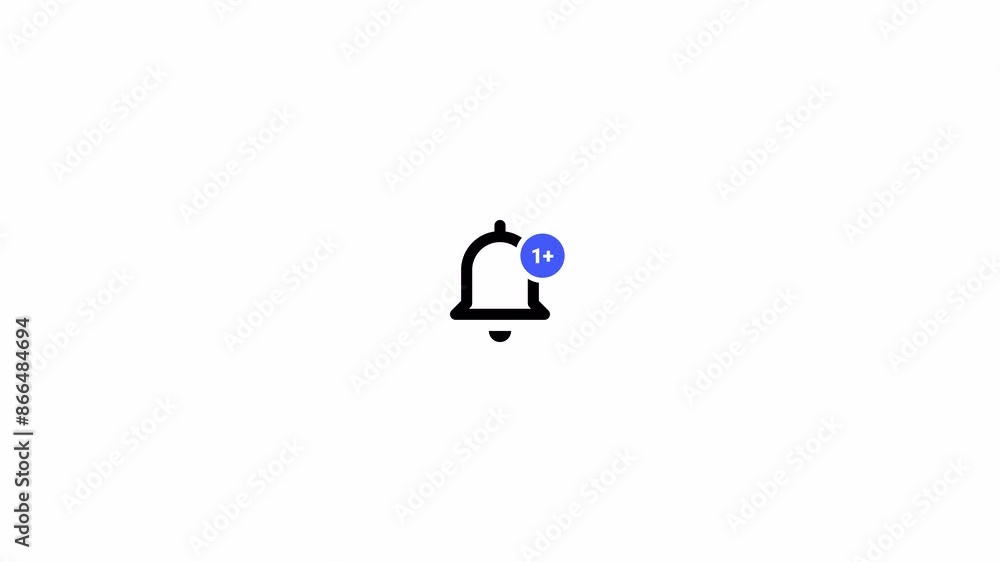 Social media bell notification icon animation on alpha channel, Incoming notification bell icon ringing animation 4k background video Social media bell notification icon animation on alpha channel, Incoming notification bell icon ringing animation 4k background video