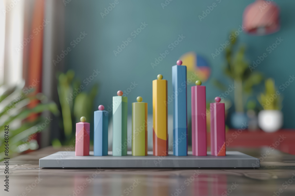 Graph charts that are models are inside the office. Show financial balance. Graph charts that are models are inside the office. Show financial balance.