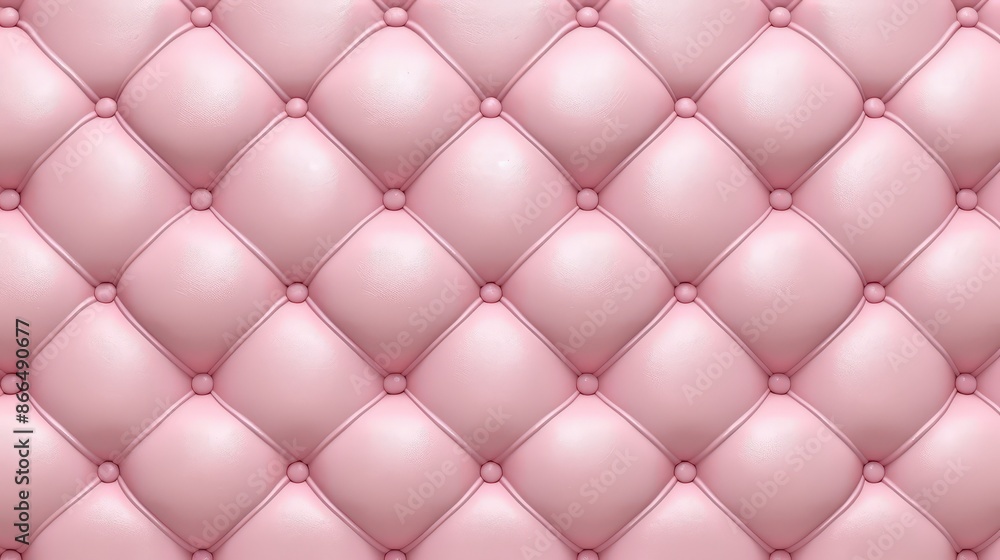 Obraz premium Pink Upholstery with Diamond Stitching
