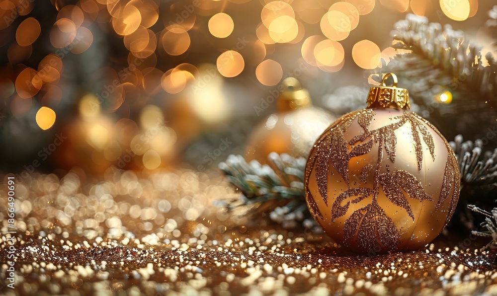 Christmas light decorations in new year background, ornaments, elements, gold confetti, bokeh color, xmas ornaments, glass ball, tree decorations, christmas glowing golden background. Christmas light decorations in new year background, ornaments, elements, gold confetti, bokeh color, xmas ornaments, glass ball, tree decorations, christmas glowing golden background.