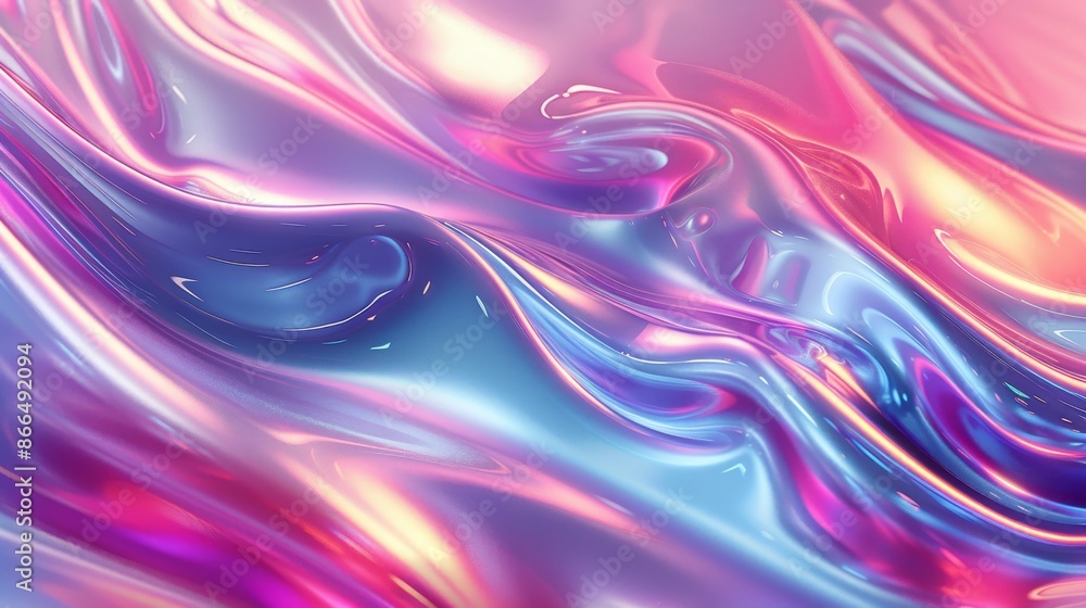Abstract holographic iridescent liquid background in pink, blue, purple colors. Trendy backdrop for digital art, graphic design, and social media. Abstract holographic iridescent liquid background in pink, blue, purple colors. Trendy backdrop for digital art, graphic design, and social media.
