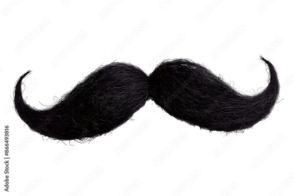 Black moustache isolated on transparent background Black moustache isolated on transparent background