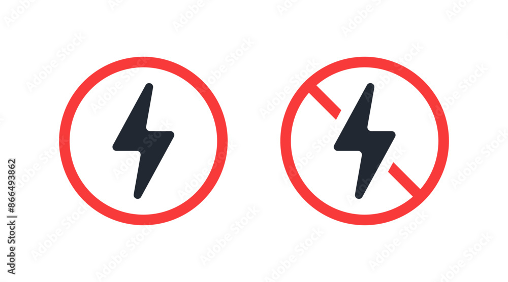 Power, energy, lightning icon sign vector illustration. Power, energy, lightning icon sign vector illustration.