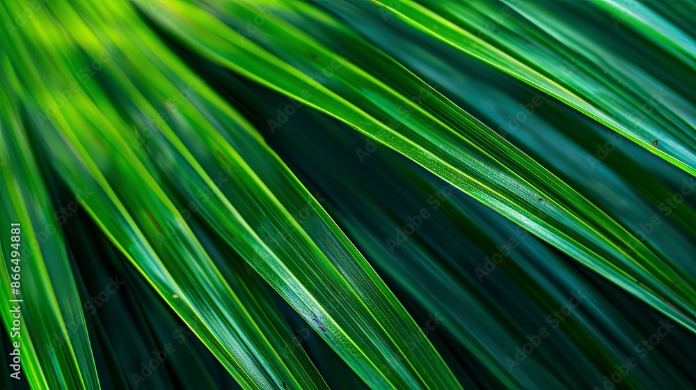 Green tropical plant close-up Green tropical plant close-up