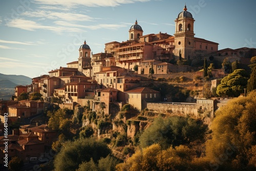 Sardinia, Italy, the city of Sassari, with its historical architecture and university., generative IA photo