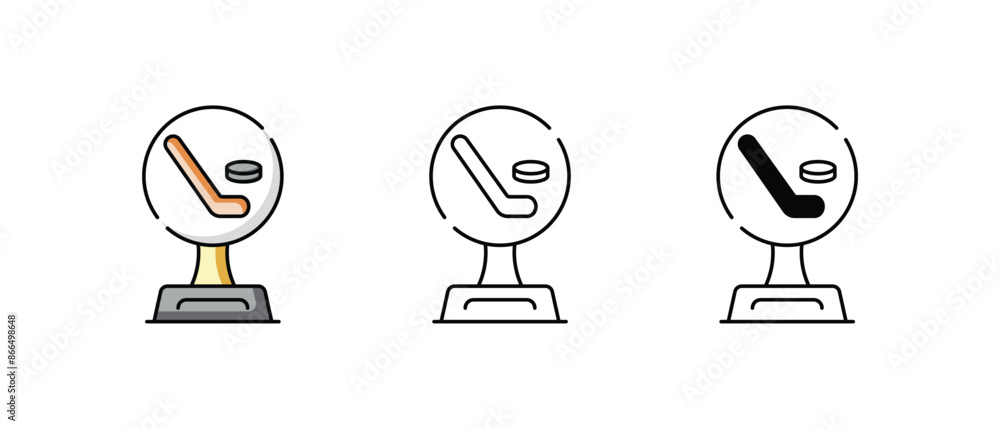 Trophy icons vector set stock illustration Trophy icons vector set stock illustration