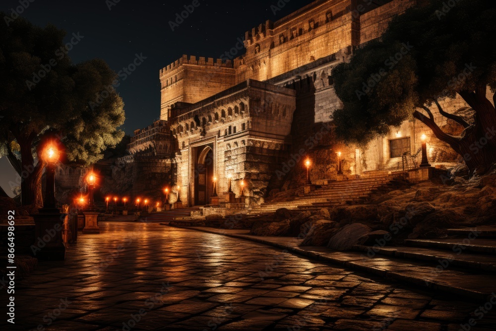 Rome, Italy, the mausoleum of Augustus, an ancient imperial mausoleum., generative IA