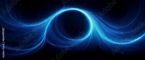 Abstract light lines of trails intense blue sparks bursting