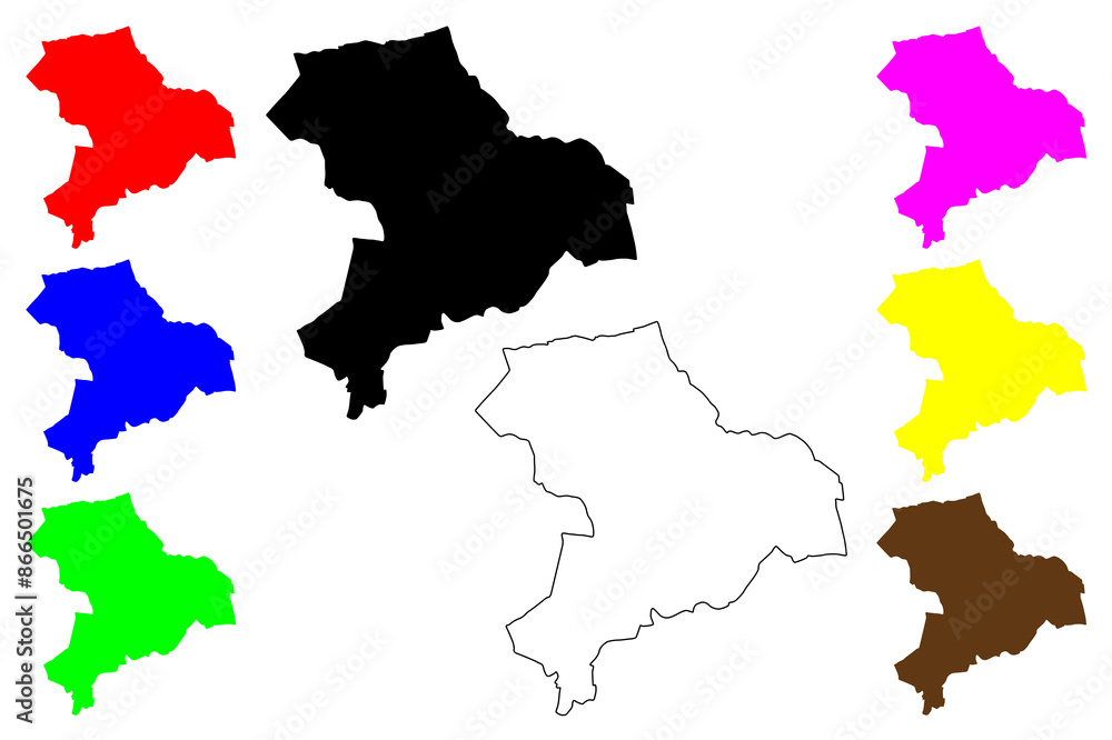 London Borough of Hackney (United Kingdom of Great Britain and Northern Ireland, Ceremonial county and region Greater London, England) map vector illustration, scribble sketch map