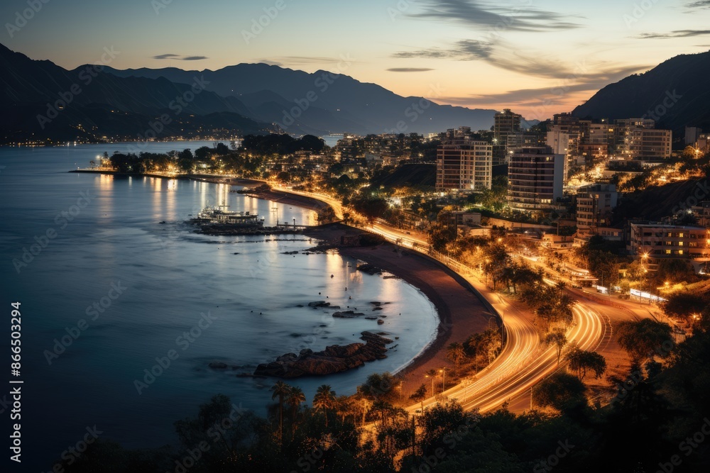 Santa Marta, Colombia, Park of La Equidad, a green space with panoramic views., generative IA Santa Marta, Colombia, Park of La Equidad, a green space with panoramic views., generative IA