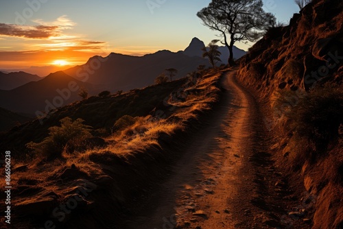 Jijoca de Jericoacoara, Brazil, Pico do Serrote, a trail for spectacular views., generative IA photo