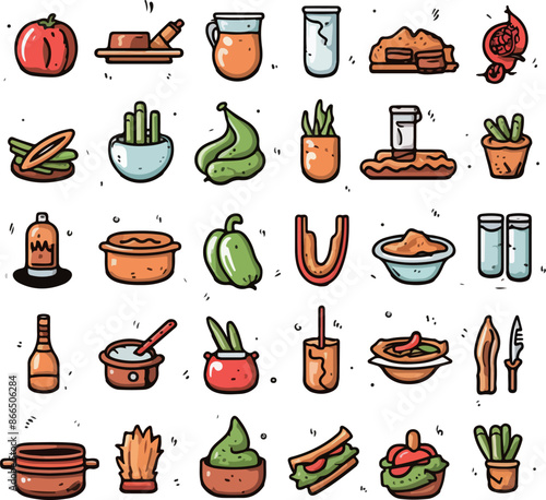 Cute Food and Drink Icons