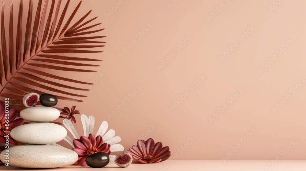 A minimalist spa design featuring earthy brown shades and plenty of open space for text or graphics. The serene environment is perfect for wellness and self-care promotions. A minimalist spa design featuring earthy brown shades and plenty of open space for text or graphics. The serene environment is perfect for wellness and self-care promotions.