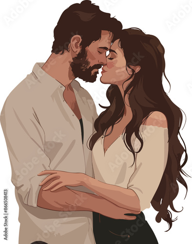 Romantic Couple Embracing