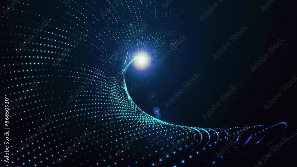 abstract wave particles and bright rays, background animation motion abstract wave particles and bright rays, background animation motion