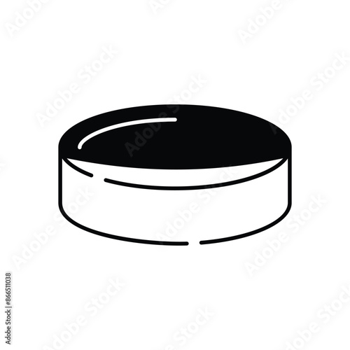 Hockey puck vector icon