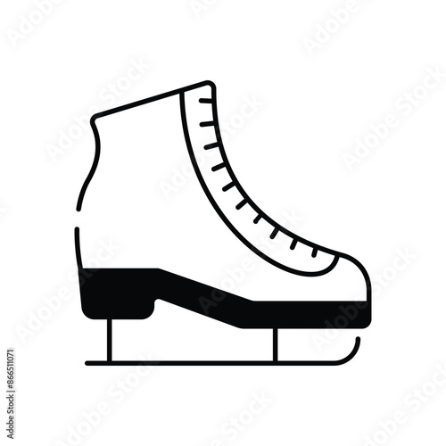 Ice skates vector icon