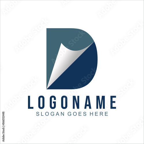 letter D and paper logo icon and vector Free Download letter D and paper logo icon and vector - GFXLoad