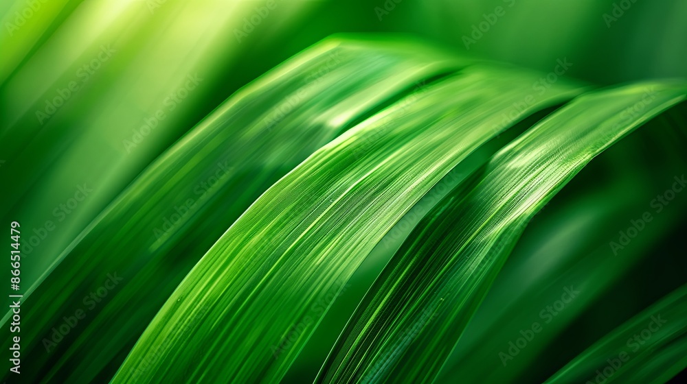 Green tropical plant close-up Green tropical plant close-up
