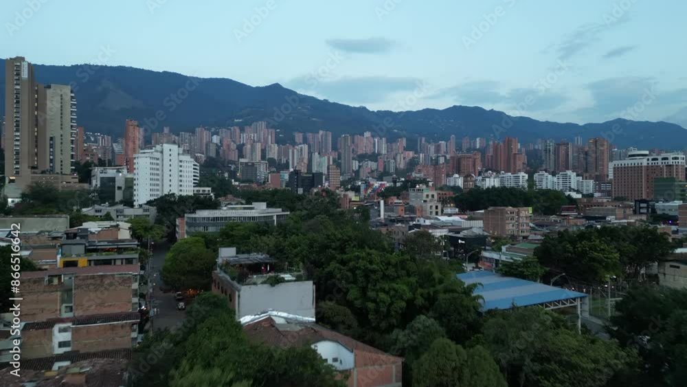 Aerial video of Poblado Medellin Province Colombia Antioquia Aerial video of Poblado Medellin Province Colombia Antioquia