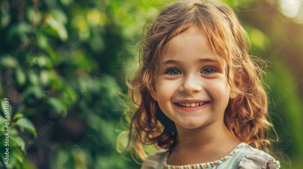 A charming portrait of a child with a natural, innocent smile. A charming portrait of a child with a natural, innocent smile.