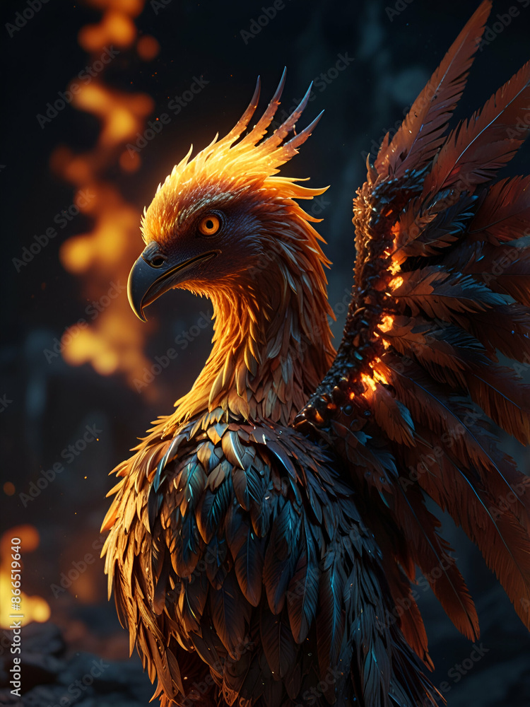 Fototapeta premium Profile of a Phoenix
