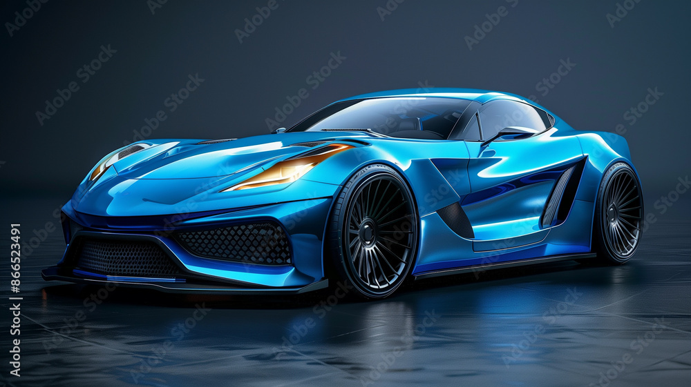 Fototapeta premium Future Concept Automotive Scene
