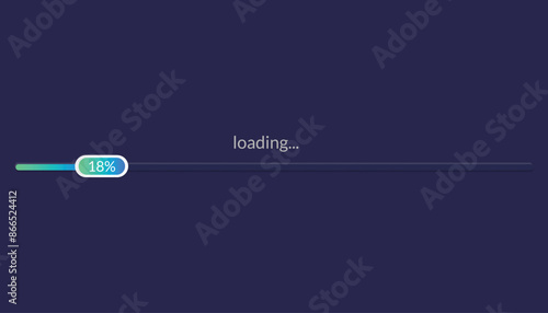 Progress load bar. Indicator of status download. Graphic icons of interface. Neon buttons of speed of upload. Web loaders with percent. Futuristic UI for website, game, internet
