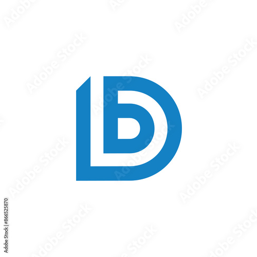 Initial Letter D Db bD logo vector design template