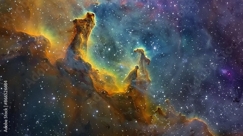 The beauty of nebulae, with their colorful clouds of gas and dust, showcases the artistry of the cosmos and the birthplace of stars.