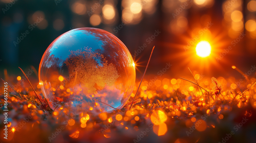 bubble of light in a sea of light. bubble of light in a sea of light.