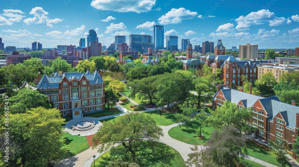 Fototapeta premium The educational institutions are centers of excellence, attracting students from all over the world and fostering a culture of learning and growth.