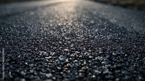 Texture of a black asphalt tarmac road