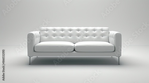 white sofa isolated on white HD 8K wallpaper Stock Photographic Image 