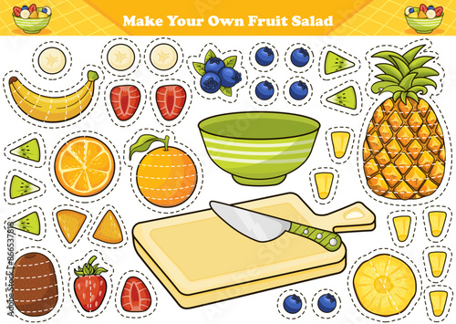 Printable activity for kids make your own fruit salad