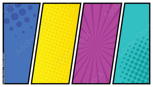 Comic background template, comic background multicolor, pop art background, comic background, vector illustration
