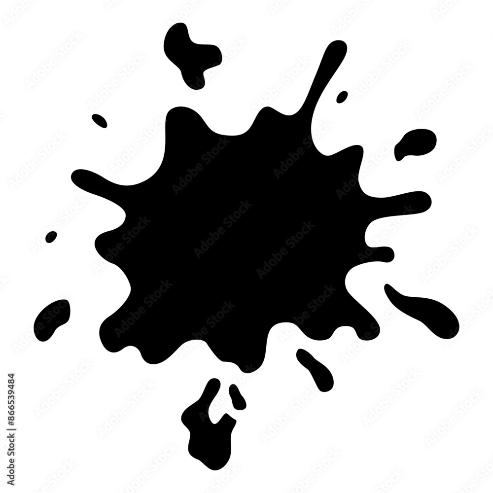 Paint blot. Creative isolated paint brush stroke or spot. Ink smudge abstract shape stain texture. Grunge design element Paint blot. Creative isolated paint brush stroke or spot. Ink smudge abstract shape stain texture. Grunge design element